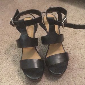 Black Platform Wedges
